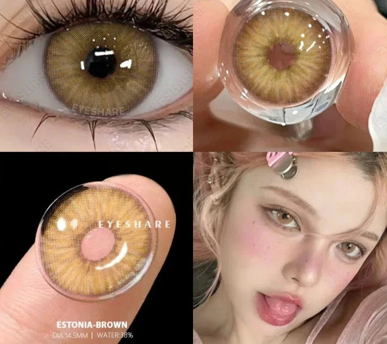 1Pair Colored Contact Lenses for Eyes Blue Contact Lenses Yearly Beautiful Pupils Gray Contact Lenses Green Contacts