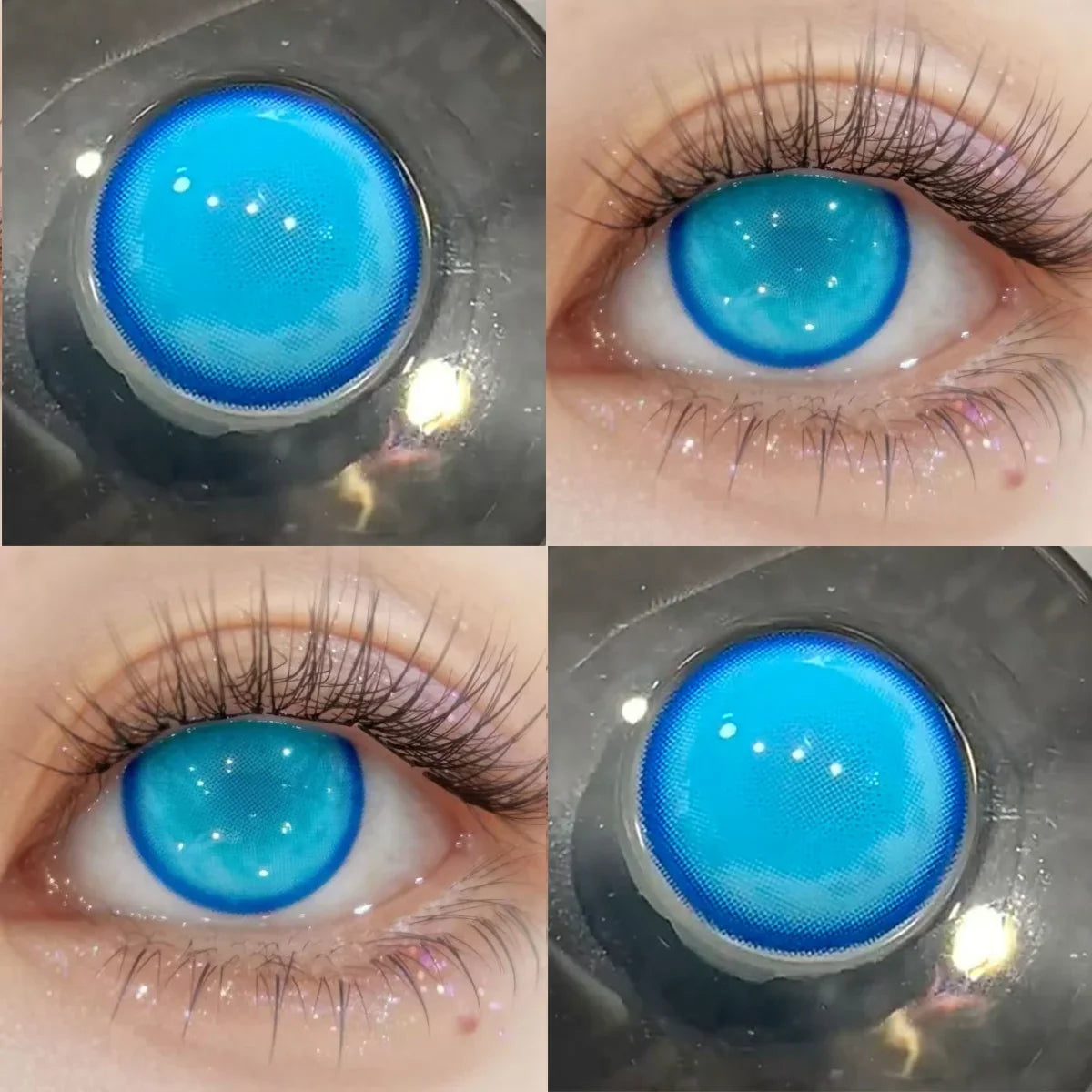 Green Colored Contact Lenses 6 Months Disposal Big Eye Soft Lens Natural Cosmetic For Coser