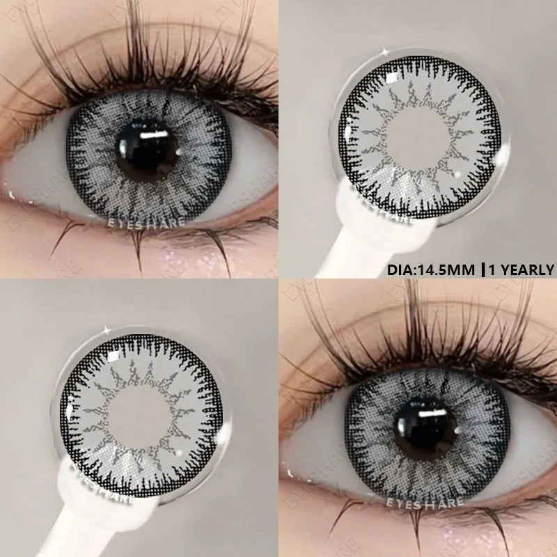 2pcs Coloured Contact Lenses for Eyes Cosplay Contact Lense Blue Contacts Gray Pupils Green Eye Lens Anime Cosplay Lens