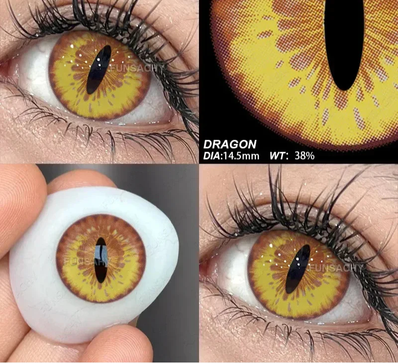 2pcs Halloween Lenses Cosplay Contact Lenses Halloween Color Contact Lenses for Eyes Cosplay Contacts Anime Accessories