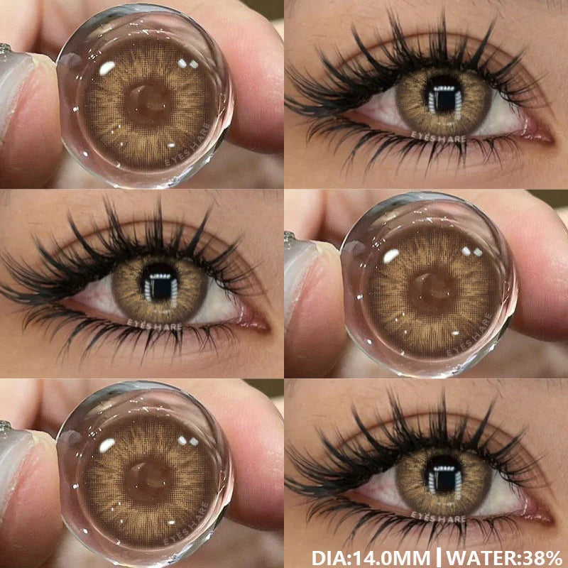 Colored Contact Lenses for Eyes 1pair Gray Pupils Lens Blue Eye Lenses Brown Lens Yearly Green Contacts Cosmetic Lenses