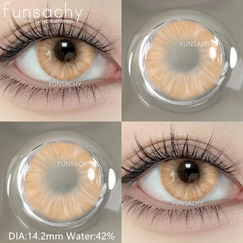 1pair Natural Color Contact Lenses for Eyes Blue Eye Lens Gray Lenses Fashion Korean Beauty Pupils Yearly Makeup Lens