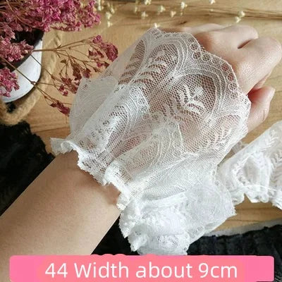 White Lace Lace Ribbons Accessories Lace Trim Handmade DIY Extended Clothes Pleated Sewing Decorative Fabric Skirt Hem Fabric