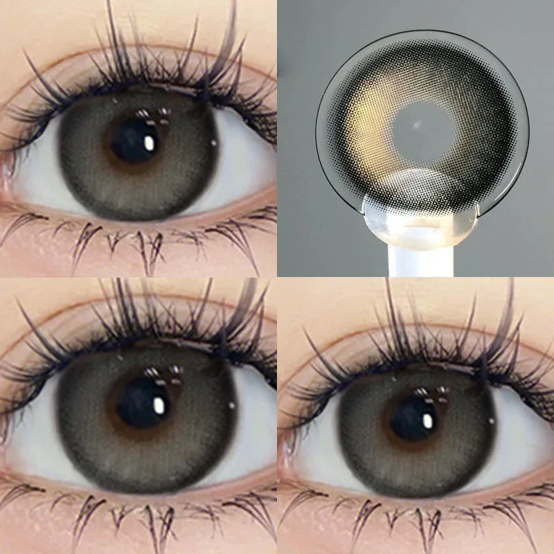 1 Pair Korean Lenses Colored Contact Lenses with Degree Myopia High Quality Brown Eyes Natural Lenses