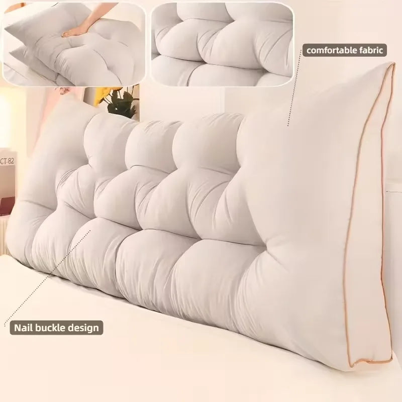 Large Bed Cushion Double-Layer Backrest & Lumbar,Contemporary Triangular Wedge Cushion for Headboard and Sofa Backrest Support