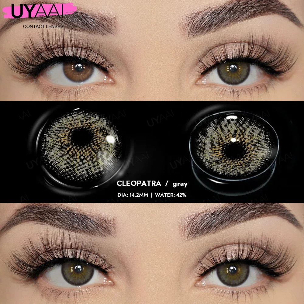 1 Pair Color Contact Lenses for Eyes Korean Brown Natural Big Eye Lenses Gray Eye Contact Green Color Lens