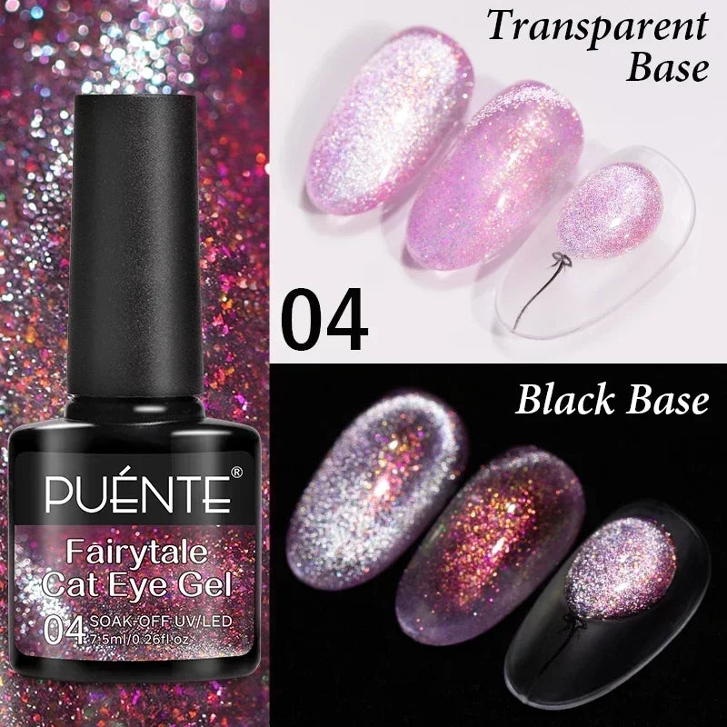 7.5ML Amber Moonlight Cat Magnetic Gel Nail Polish WaterLight Cat Eye Gel Soak Off Semi-Permanent Nail Art Varnish For Manicure