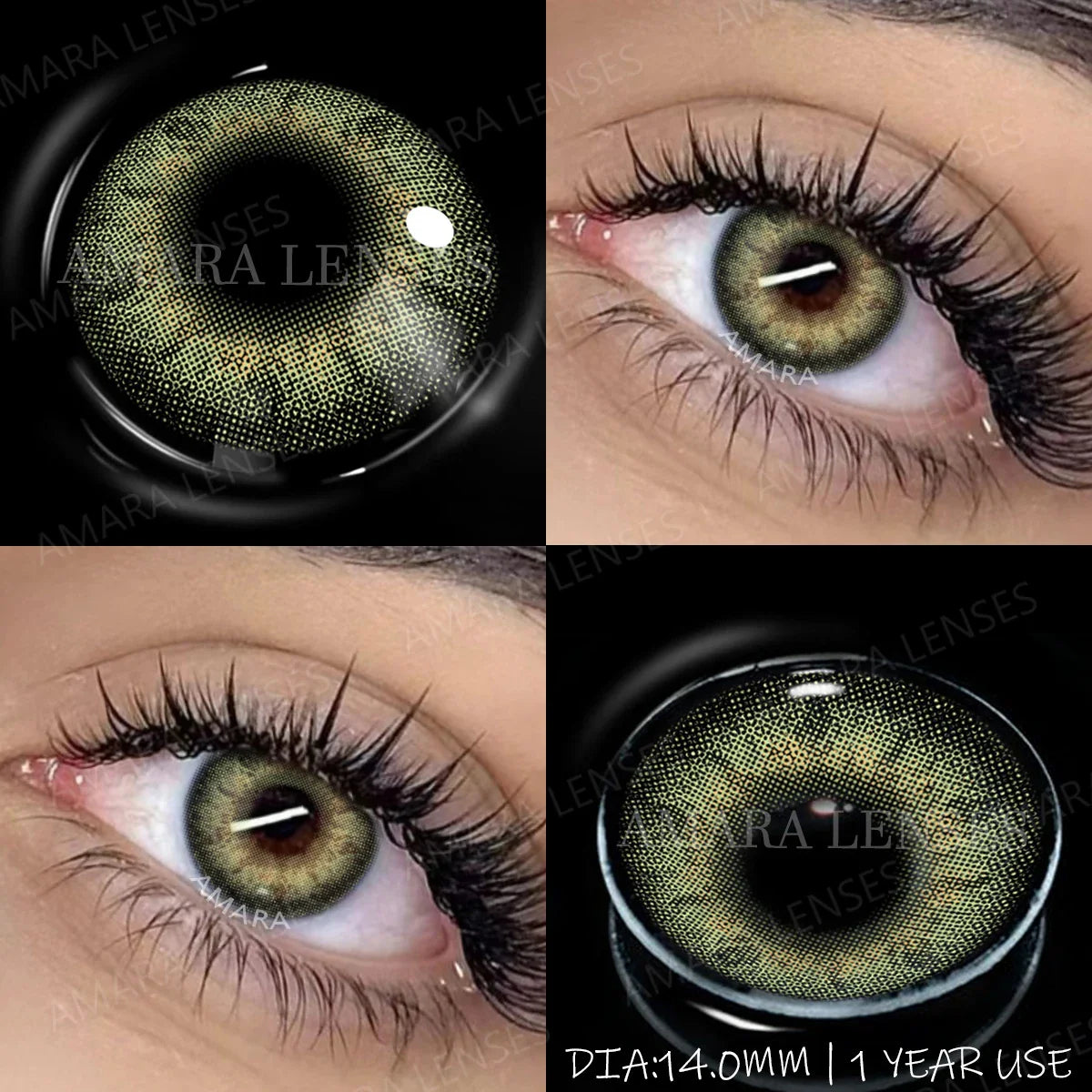 1 Pair NEW Colored Pupils Makeup Green Contact Lenses Beauty Women Colored Pupils Cosmetic Brown Natural Pupils