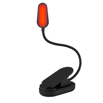 620nm Red Clip-On Book Light Rechargeable Portable Reading Light No Blue Light Eye Care for Bedtime Migraine Relief Night Light