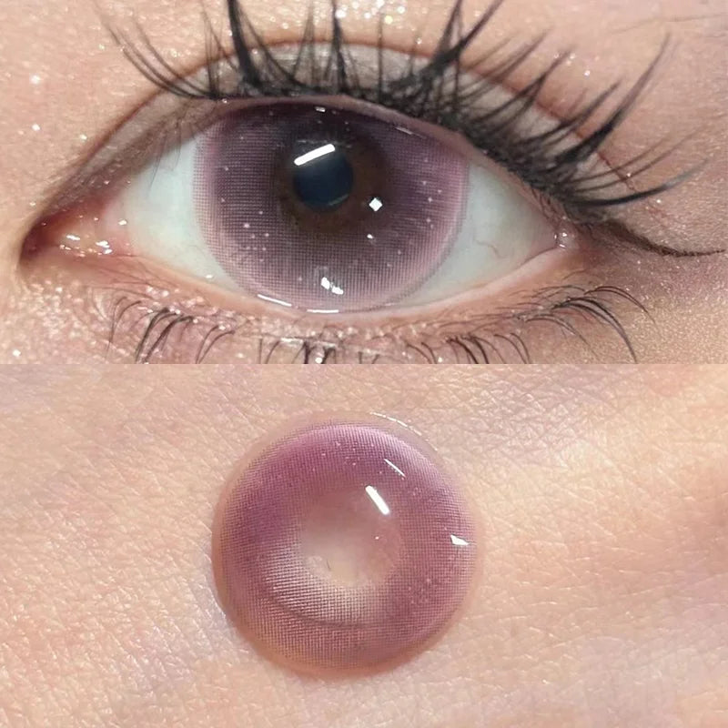 1 Pair Fashion Color Contact Lenses for Eyes With Degree Blue Contact Lens Natural Contacts Yearly Cosmetics Eye Lens