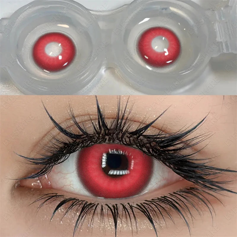 1 Pair Color Contact Lenses for Eyes Cosplay Red Color Lens Anime Purple Lenses Korean Lenses Big Eye Lens Blue Lenses