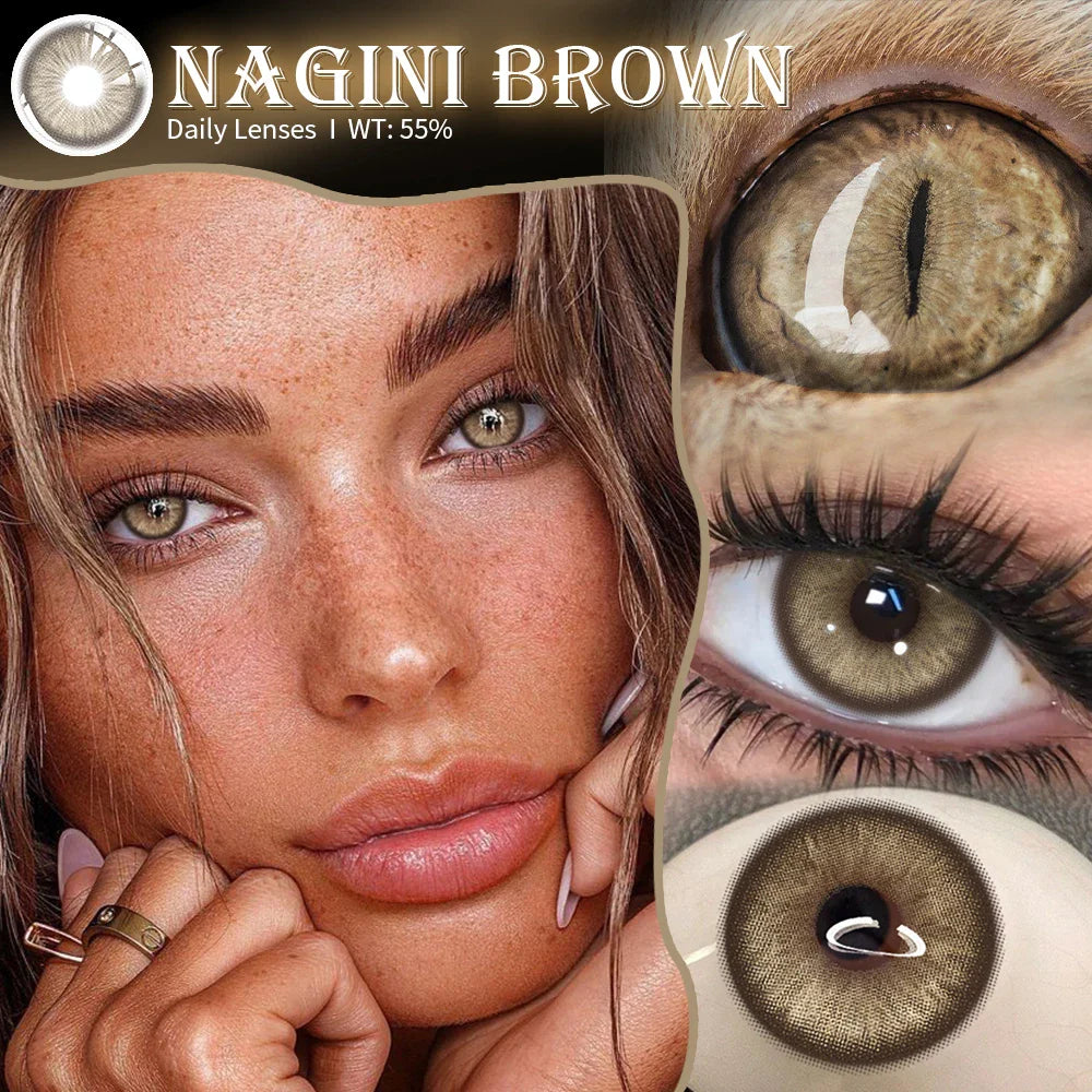 1 DAY Disposable Myopia Colored Contact Lense for Eyes 1 Pair Gray Eye Contacts Hot Sales Daily Lenses with Degree