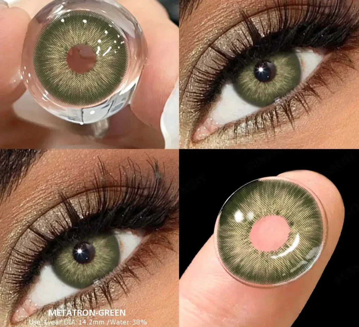 1Pair Colored Natural Contact Lenses Colorcon Beautiful Eye Lenses Cosmetics Green Lens Brown Cosmetics Contacts Lens