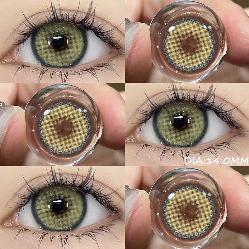 2pcs Colored Contact Lenses Natural Look Brown Eye Lenses Gray Contact Blue Lenses Fast Delivery Green Eye Lenses