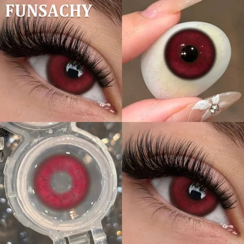 1 Pair Elesis Series Contact Lenses for Eyes Brown/Gray Colored Lenses Blue Natural Eye Contacts Annual Fast Shipping