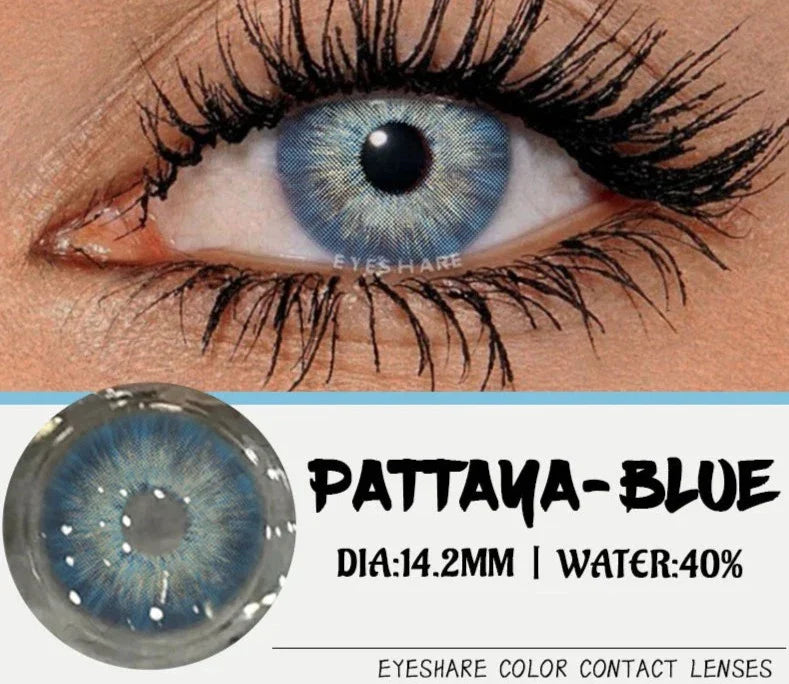 Natural Eye Colored Contacts Lenses 1pair Blue Eye Lenses Green Contacts Soft Beauty Makeup Gray Pupils Lenses Yearly