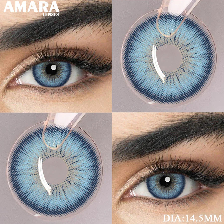 Blue Contact Lenses Colored Contacts for Eyes 1 pair Brown Eye Lenses Gray Lenses Yearly Cosmetic Makeup Eye Contacts