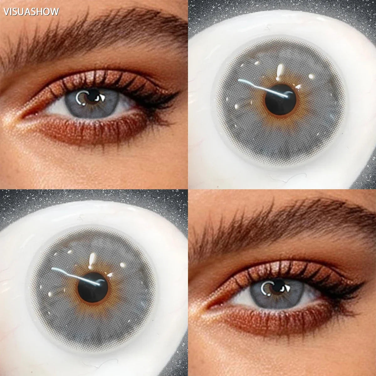 Blue Colored Contact Lenses 2Pcs Half Year 14.2mm Small Pupil Natural Cosmetic Lenses Daily Makeup For Women