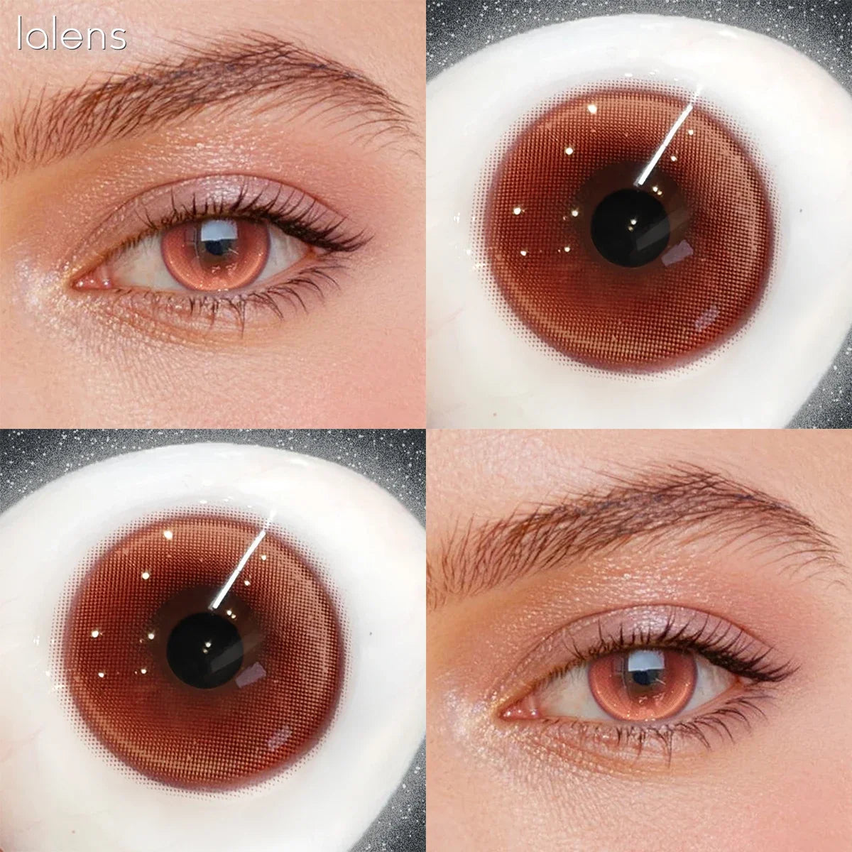 14.2mm Half Yearly Colored Contact Lenses Multichrome Natural Anime Cosplay Contacts for Daily Eye Beauty