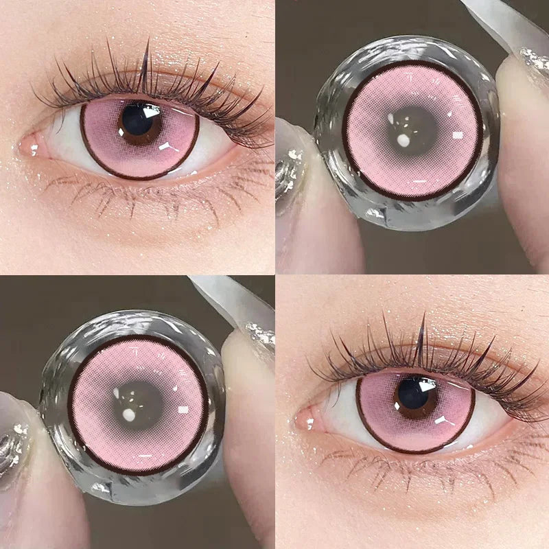 1pair Cosplay Color Contact Lenses Anime Blue Yellow Pupil 6months Halloween Cute Eye Circle Lens 14.5mm