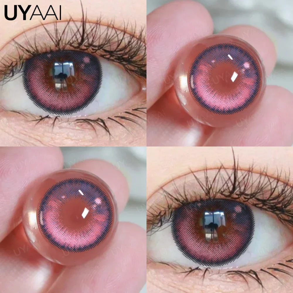 1 Pair Cosplay Pink Lenses for Eyes Anime Lenses for Halloween Nezuko Colorcon y2k Eye Contacts Cosmetic Red Lens Cosplay