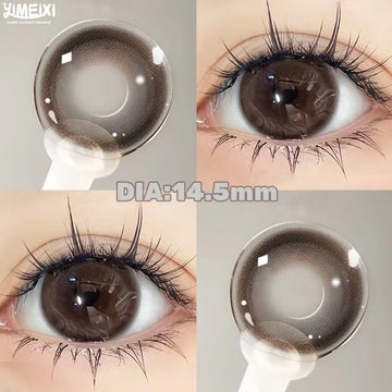 1 Pair Brown Eye Lenses Korean Natural Lenses Color Contact Lenses Eyes with Degree Gray Beautiful Pupil Fast Shipping