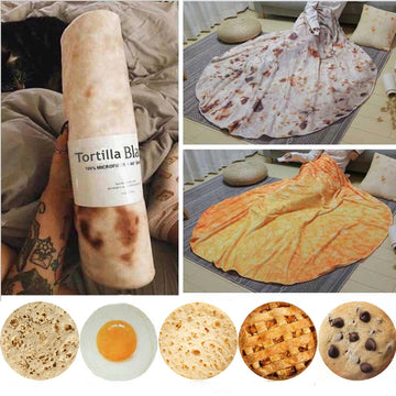 warm flannel corn tortilla pizza blanket  pita lavash fleece sofa plaid plush bedspreads winter throw blanket