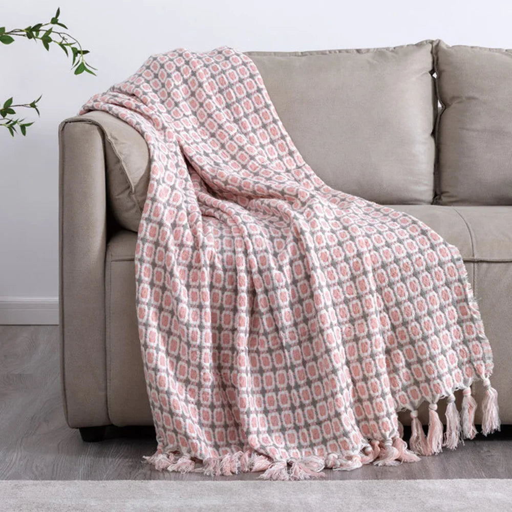 Soft Comfortable Cover Sofa Knitted  Blankets for Living Room Textile Nordic Plaid Travel Bedspread with Air Conditioner Blanket