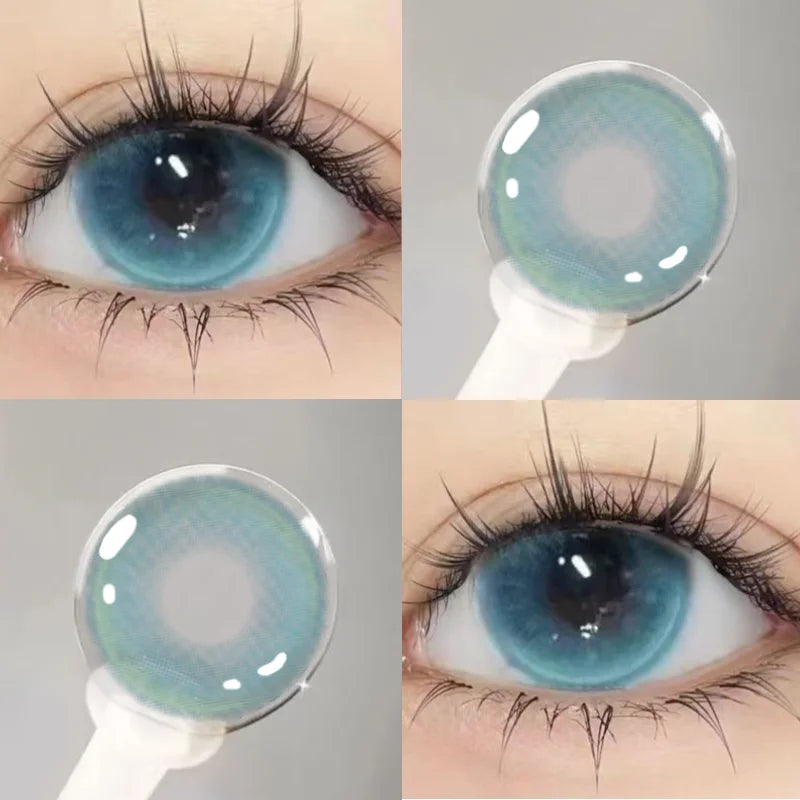 2PCS Colored Contact Lenses Cosmetics Beauty Purple Pupils Natural Contact Lens Green Multicontact Lenses Blue Lenses