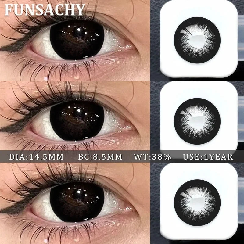 2PCS Brown Series Soft Contact Lenses for Eyes Yearly Wear Natural Daily Makeup Colored Eye Lenses Women Cosmetics Lens