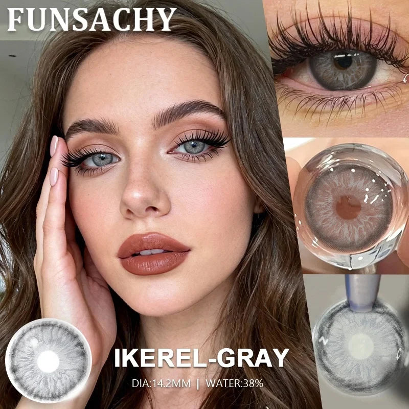 2PCS Brown Series Soft Contact Lenses for Eyes Yearly Wear Natural Daily Makeup Colored Eye Lenses Women Cosmetics Lens