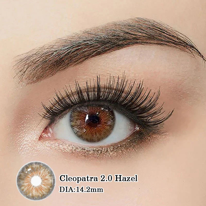 New 1pair Colored Contact Lenses for Eyes Blue Graduated Fashion Blue Eyes Lenses Yearly urban Gray Avatar Brown 2.0