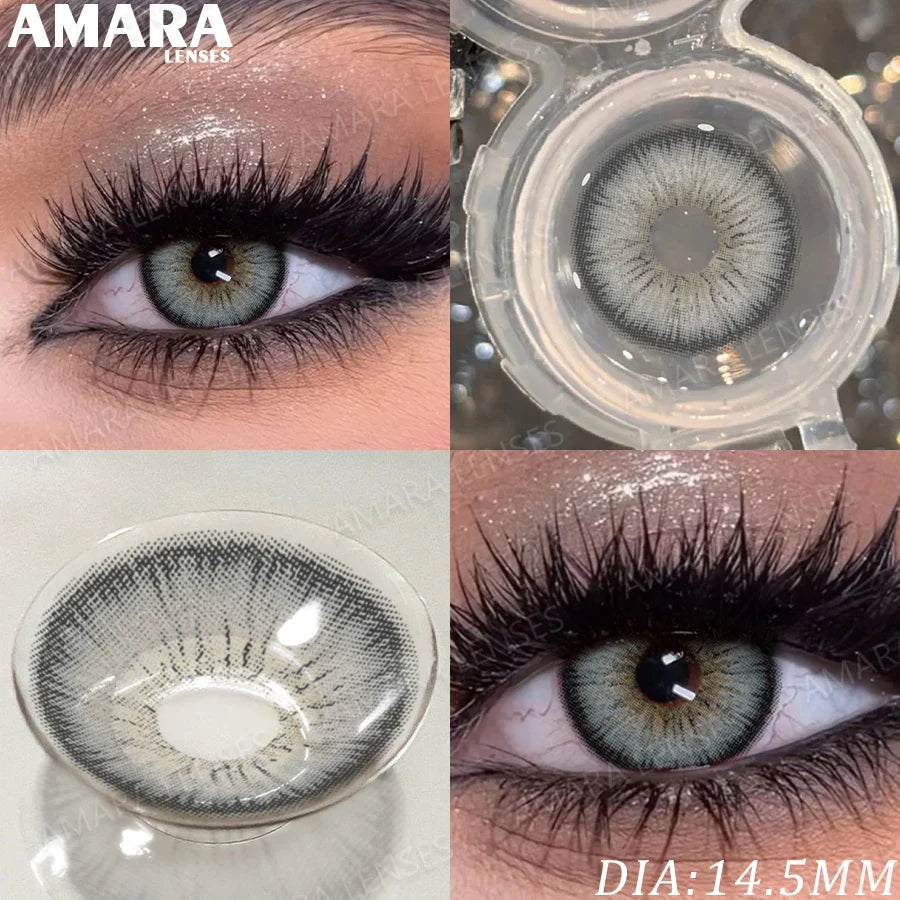 1 Pair Fashion Color Contact Lenses for Eyes Brown Lenses Colorcon Blue Lenses Yearly Beautiful Grey Eye Pupils Lens