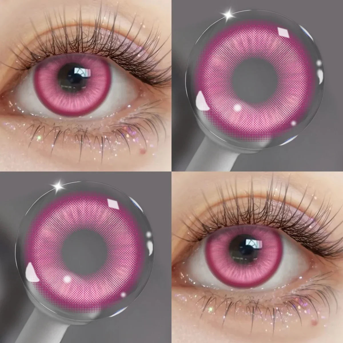 Anime Cosplay Colored Contact Lenses, Yearly Disposable Soft Lens, Fashion Beauty Cosmetic Lenses for Students & Daily