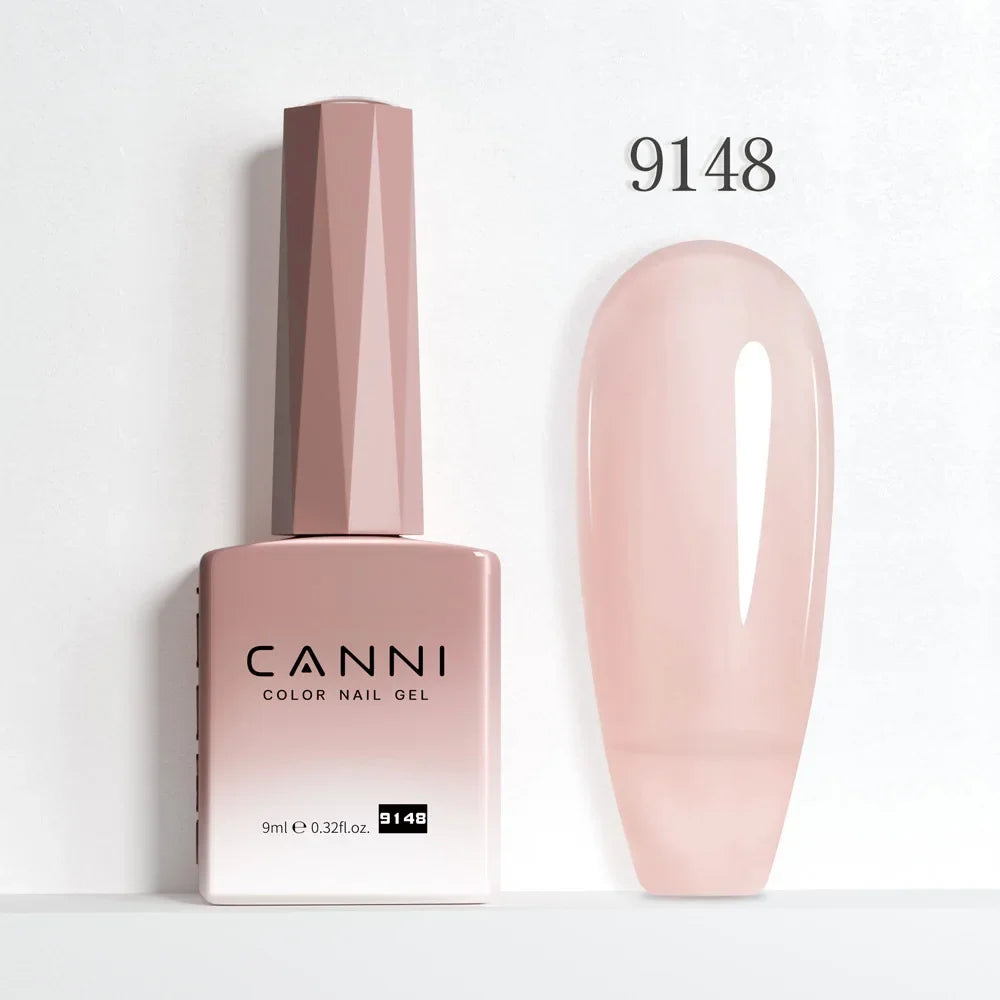 Nail Gel Polish HEMA FREE Translucent Jelly Gel Varnish Semi Transparent Super Glossy Ultra Consistency Round Shape Brush