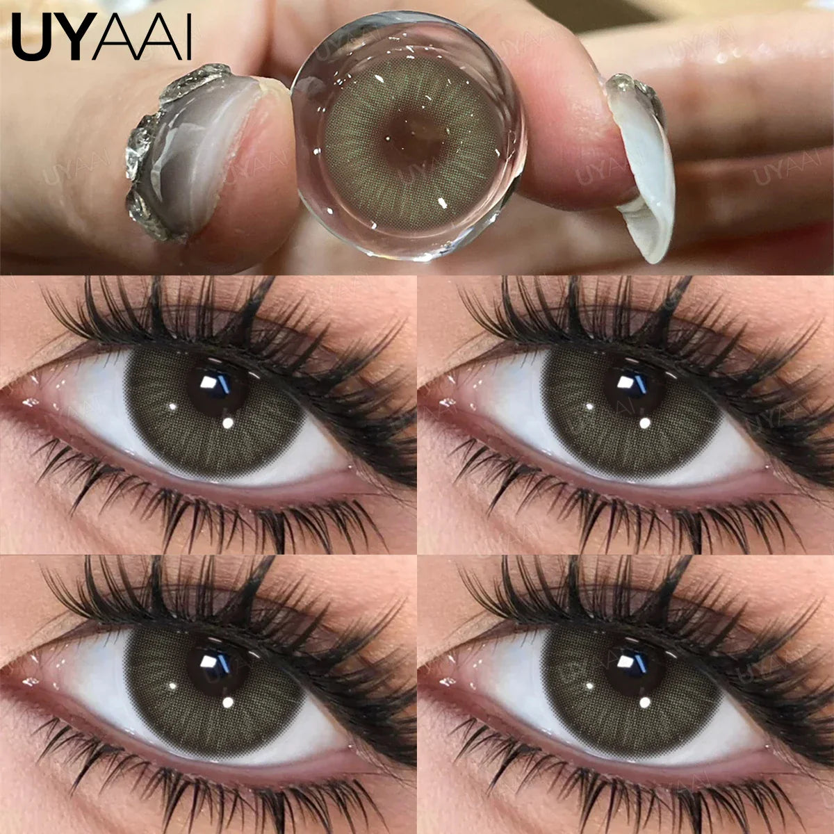 Atmosphere Essential Natural Color Contact Lenses - Bionic Pupil Design, Premium Texture, Versatile Brown/Blue/Gray
