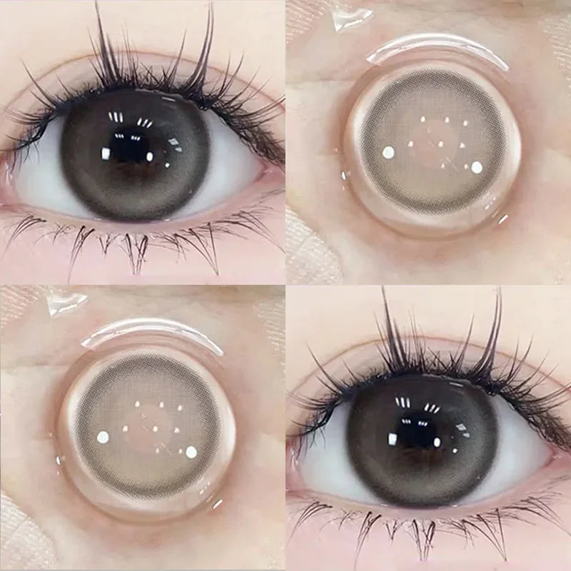 1Pair Grey Contact Lenses for Eyes Colored Lenses Beauty Pupils Soft Lens Make up Fashion Lenses Yearly Use Fast Shipping