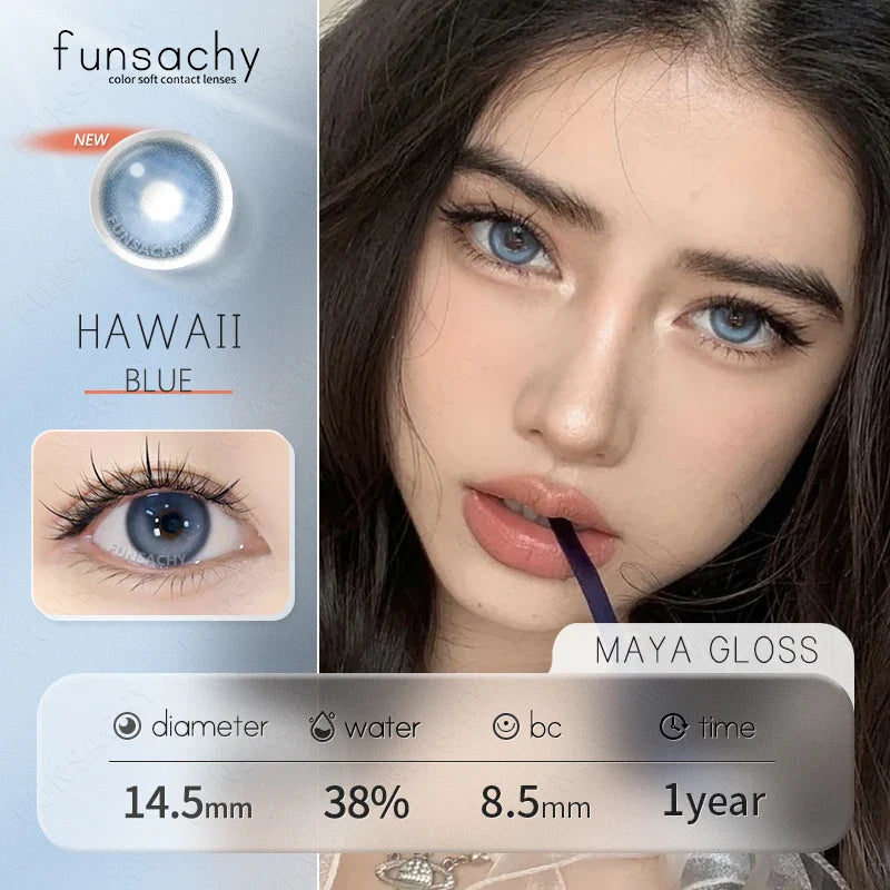 1Pair Natural Brown Contact Lenses for Eyes Colored Lenses Gray Pupils Big Eye Lenses Fashion Beauty Contacts Yearly