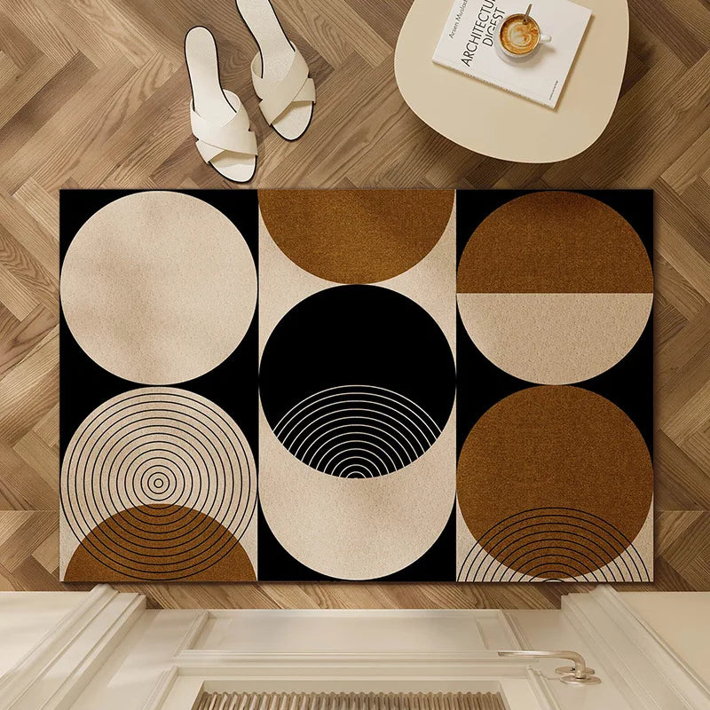 Geometric Wire Loop Doormat Non-Slip Heavy Duty Entrance Mat for Indoor & Outdoor Easy Clean Scraper Front Door Rug