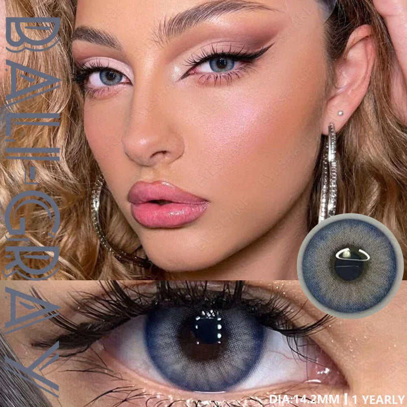 1Pair Color Contact Lenses for Eyes Blue Color Lenses Natural Gray Pupils for Eyes Green Lenses Brown Contacts Yearly