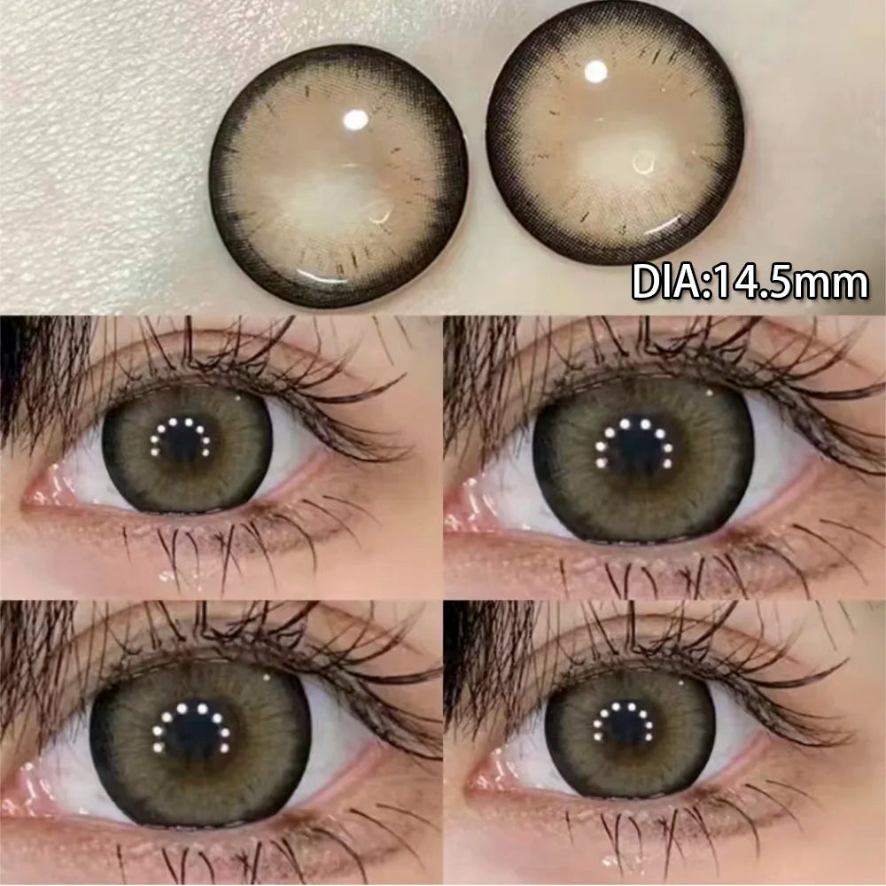 1 Pair Korean Lenses Contact Lenses for Eyes Natural Lenses Brown Beauty Pupils Soft Lens Makeup Fast Shipping