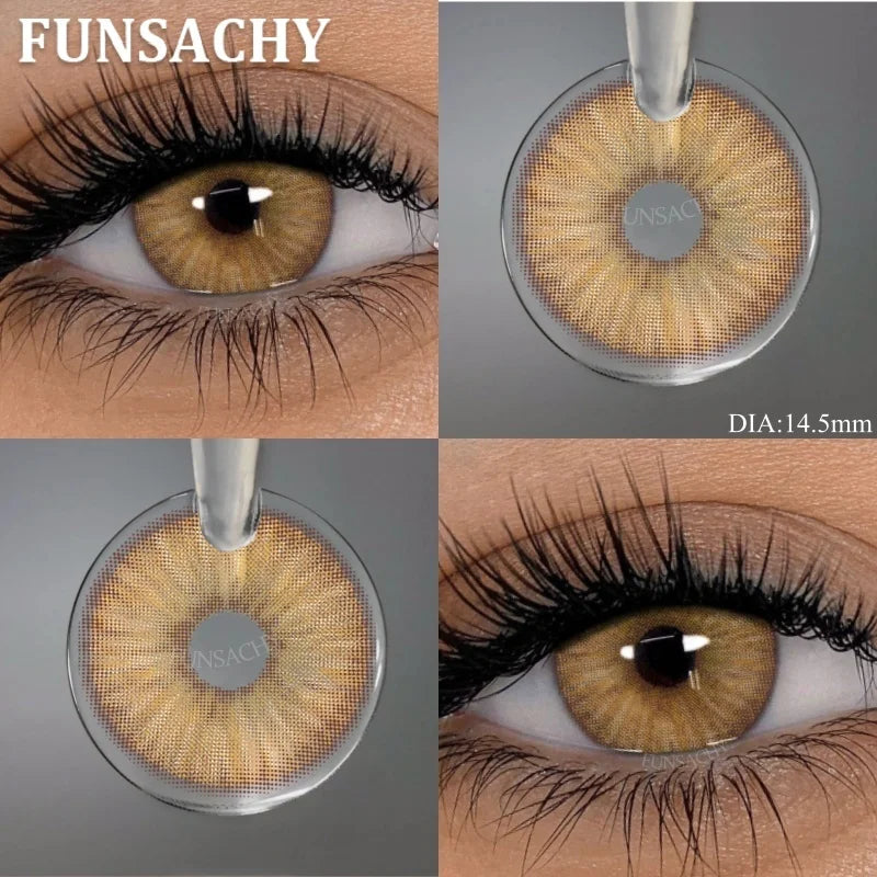 1 Pair Black Color Contact Lenses Brown Grey Beauty Soft Contact Lenses Yearly Fast Shipping Beauty Pupils Cosmetics