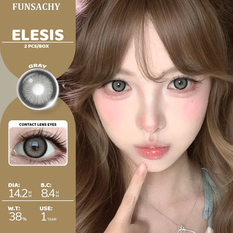 1 Pair Yearly New Korean Natural Lenses Color Contact Lenses for Eyes Color Black Brown Beautiful Pupil Fast Shipping