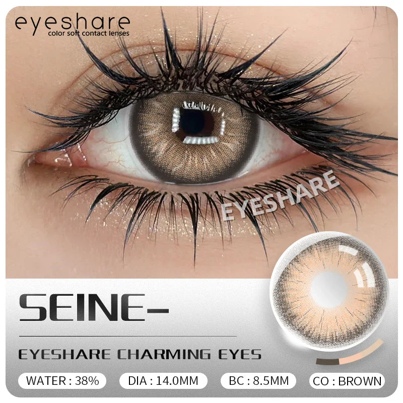 2Pcs Colored Contact Lenses for Eyes Natural Blue Eyes Lenses Gray Pupils High Quality Green Contacts Yearly Disposable