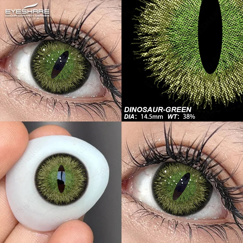 1 Pair Colored Contact Lenses for Eyes Cosplay White Lenses Black Eye Anime Lenses Halloween Cosmetic Cosplay Lenses