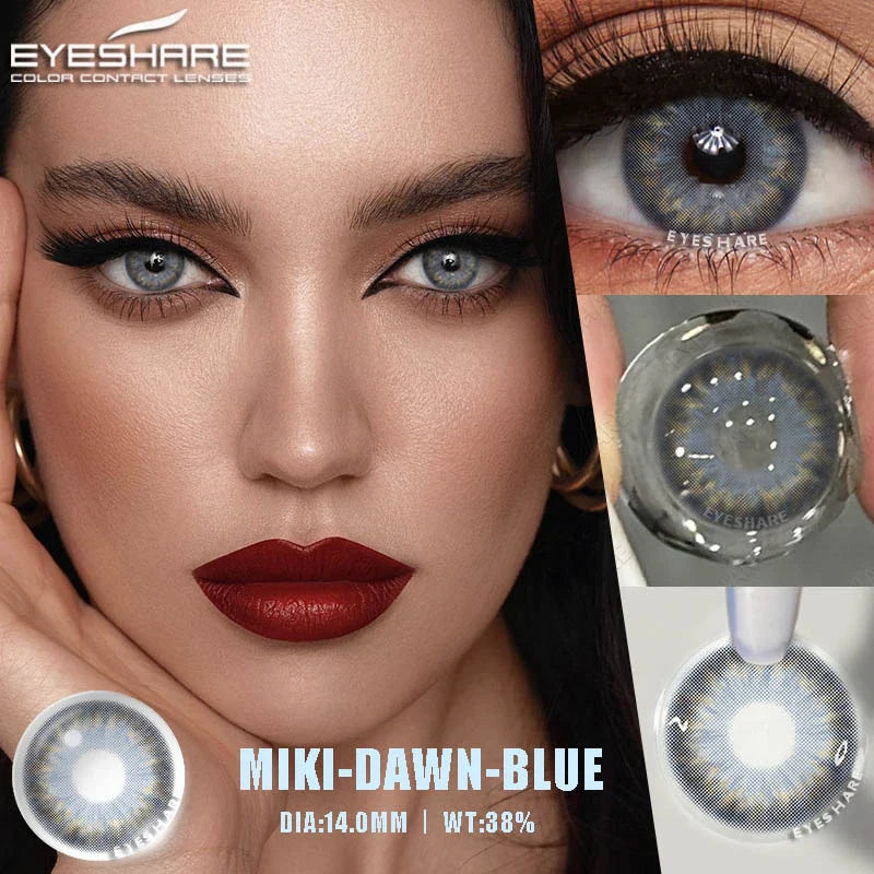 Brown Color Contacts for Eyes Makeup Eyes Lenses Gray Pupils Blue Eyes Contacts Colorful Makeup Black Lens for Party