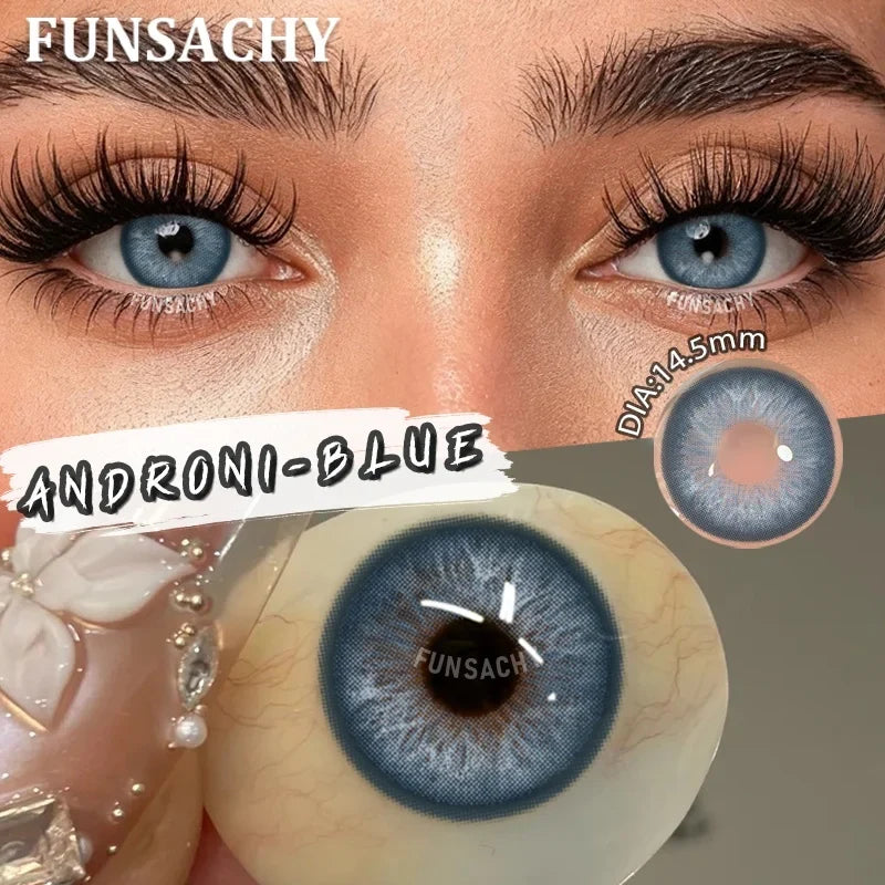 1 Pair Contact Lenses for Eyes Color Korean Pupils Makeup Accessories Beauty Contact Lenses Yearly New Contact Lens