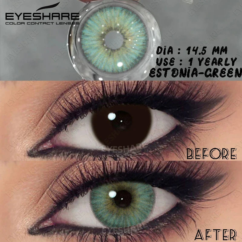 Black Myopia Lenses Natural Colored Contact Lenses with Degree Gray Lens with Prescription High Quality Brown Contact