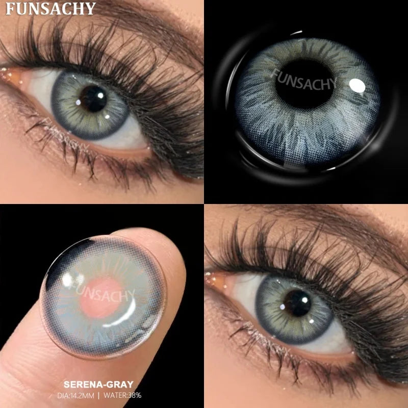 Fashion Color Contact Lenses for Eyes 1 Pair Korean Soft Natural Lenses Gray Pupils Eye Makeup Contacts Blue Brown Lens