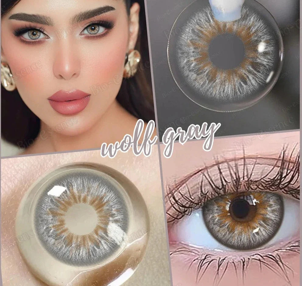 1 Pair Colored Contact Lenses for Eyes Lenses Wolf Grey Contact Lenses High Quality Natural Contact Lenses